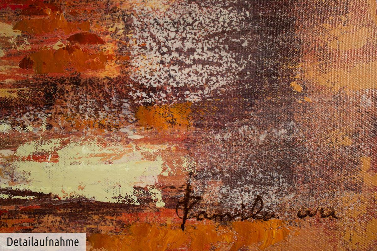 ÖLGEMÄLDE 80/80 cm - Braun, Holz/Textil (80/80cm) - KUNSTLOFT
