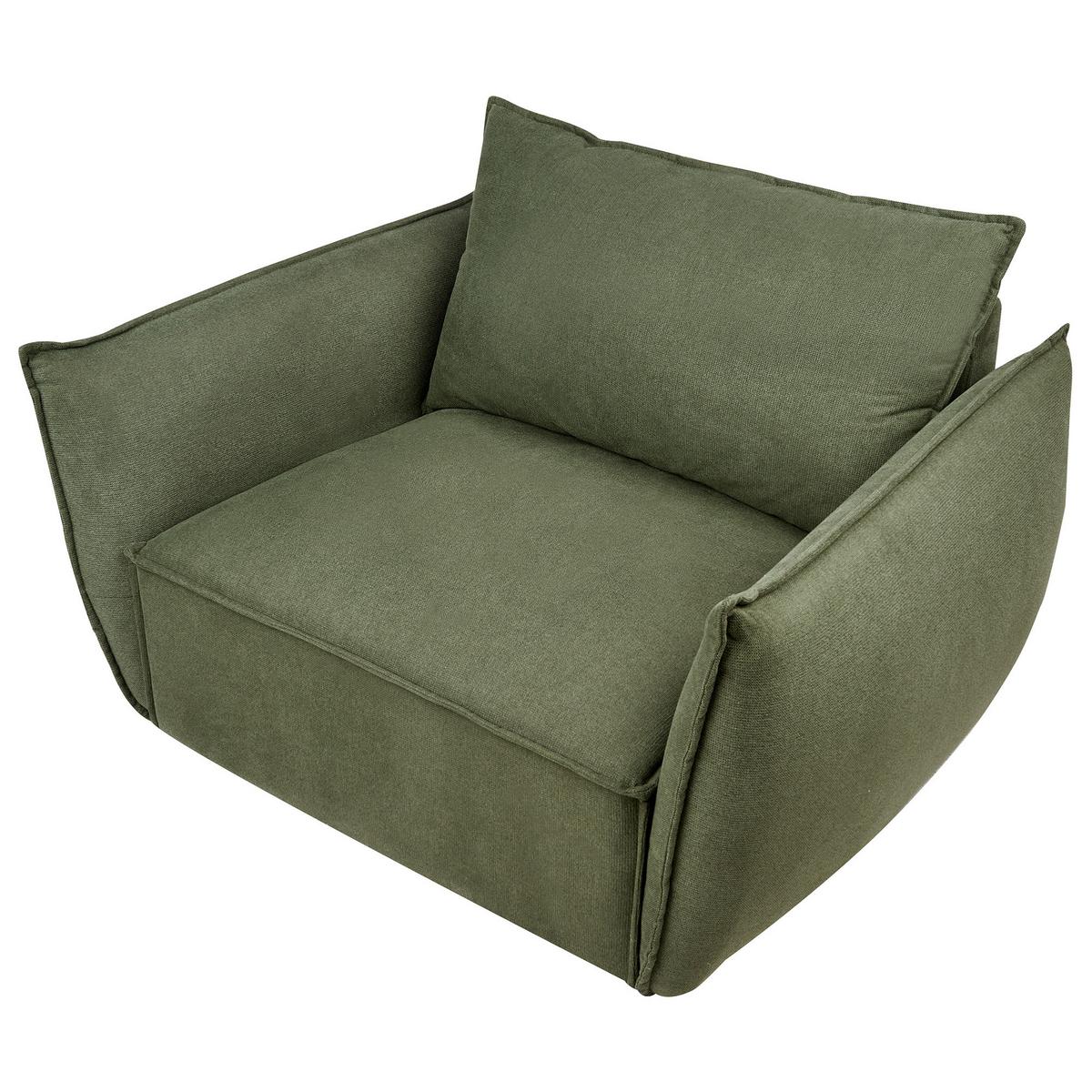 SESSEL Stoff Grün Kunes - Grün, Textil (124/78/94cm) - Beliani