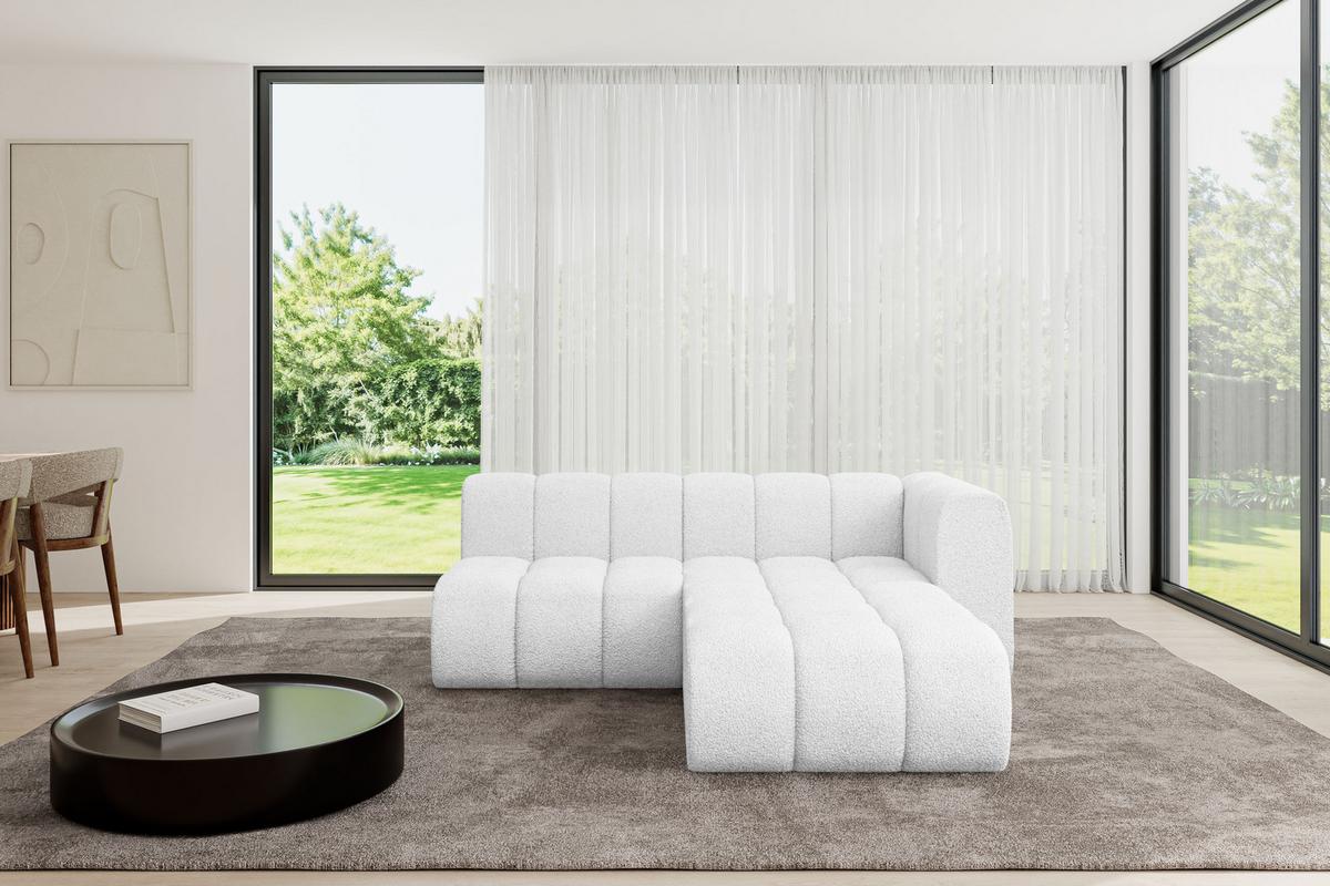 ECKSOFA modulares Sofa Darnel-L1 - 205x177x70 cm Weiß - Weiß, Holzwerkstoff/Textil (205/177cm) - ALTDECOR
