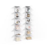 WANDREGAL Vesuvio Weiß 30 x 190 cm 2er Set - Weiß, Holzwerkstoff (30/190/28cm) - Livinity®