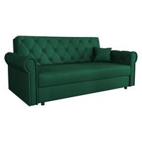 SCHLAFSOFA Viva Roma IV - Smaragdgrün/Schwarz, Holz/Textil (188/85/98cm) - MIRJAN24