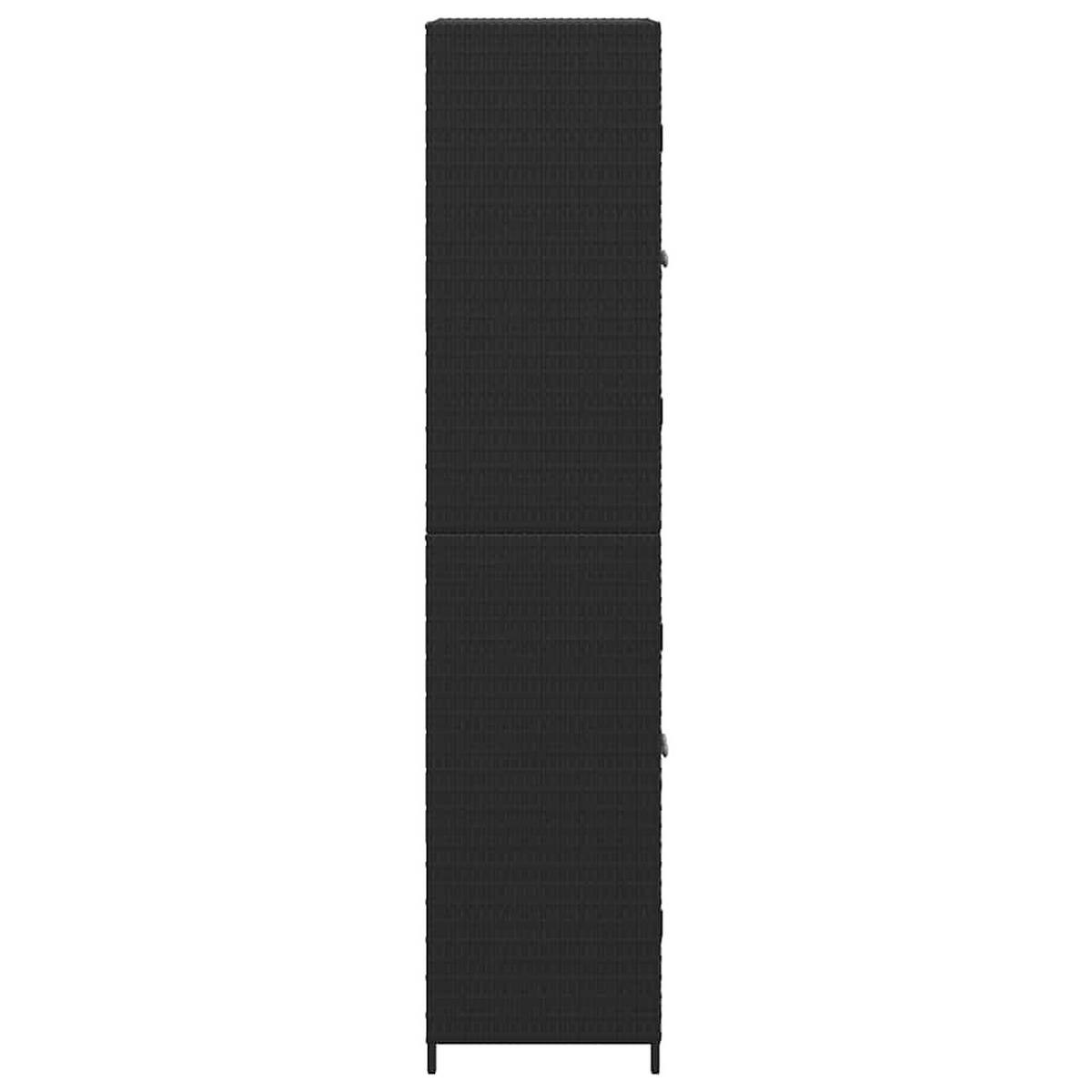 GARTENSCHRANK Howard 59/40/180 cm - Schwarz, Holzwerkstoff (59/180/40cm) - Nettlife