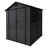 GARTENHAUS Kunststoff mit Boden 5m³ 151x182x220 cm Dunkelgrau - Dunkelgrau, Kunststoff (182/220/151cm) - ECD-Germany