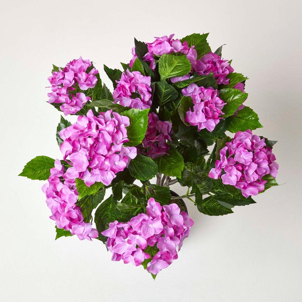 KUNSTBLUME Hortensien lila, 85 cm - Flieder, Kunststoff (85cm) - Homescapes