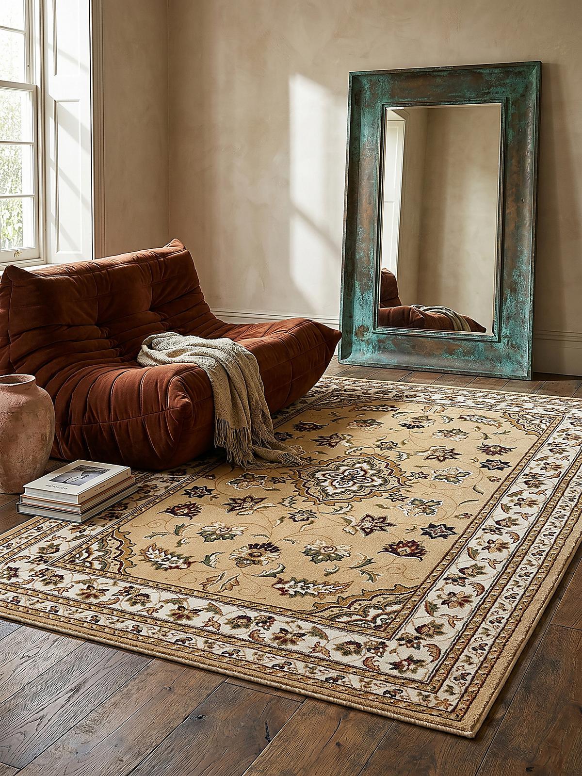 TEPPICH GLAZERT, klassisch-floral, Braun, 160 x 230 cm - Braun, Textil (230/160cm) - KADIMA DESIGN