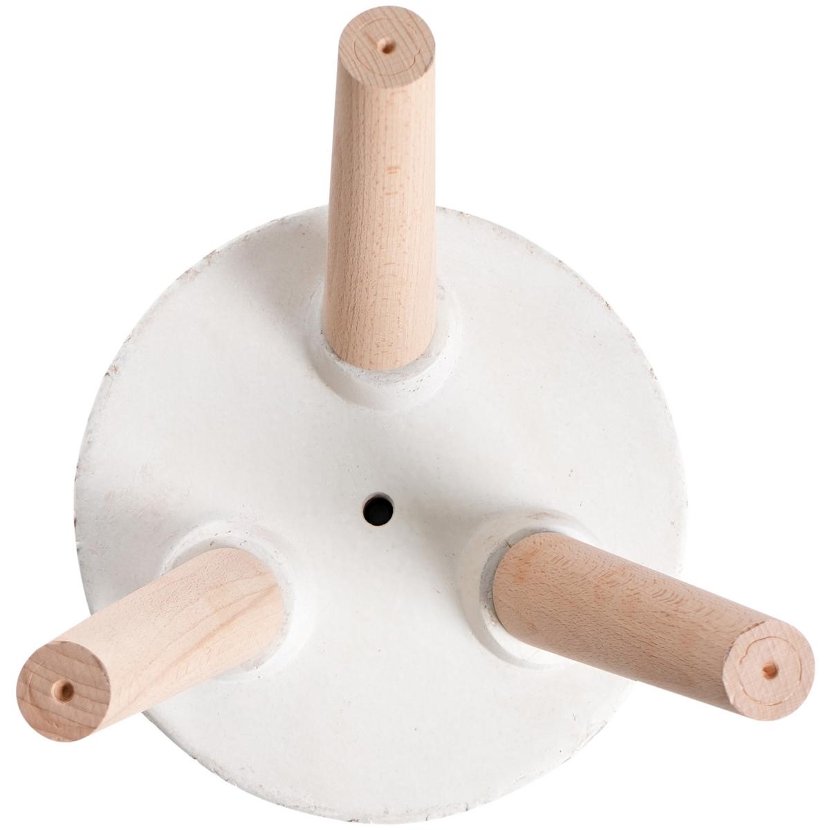 BLUMENTOPF Weiß Preweza - Beige/Creme, Naturmaterialien (43cm) - Beliani