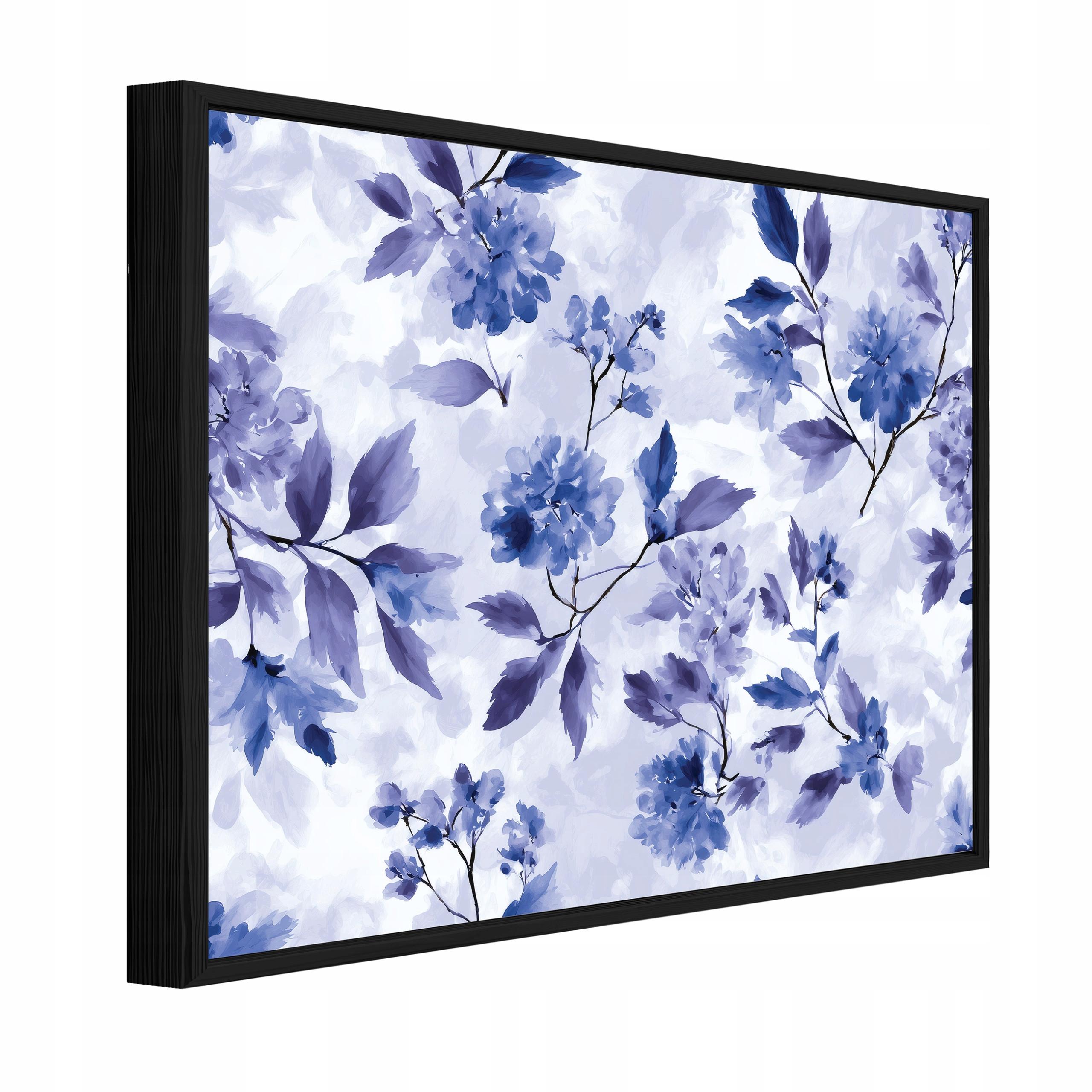 BILDER mit Rahmen Blumen Blätter Lila 120x80 cm - Multicolor, Holzwerkstoff (120/80cm) - Wallarena