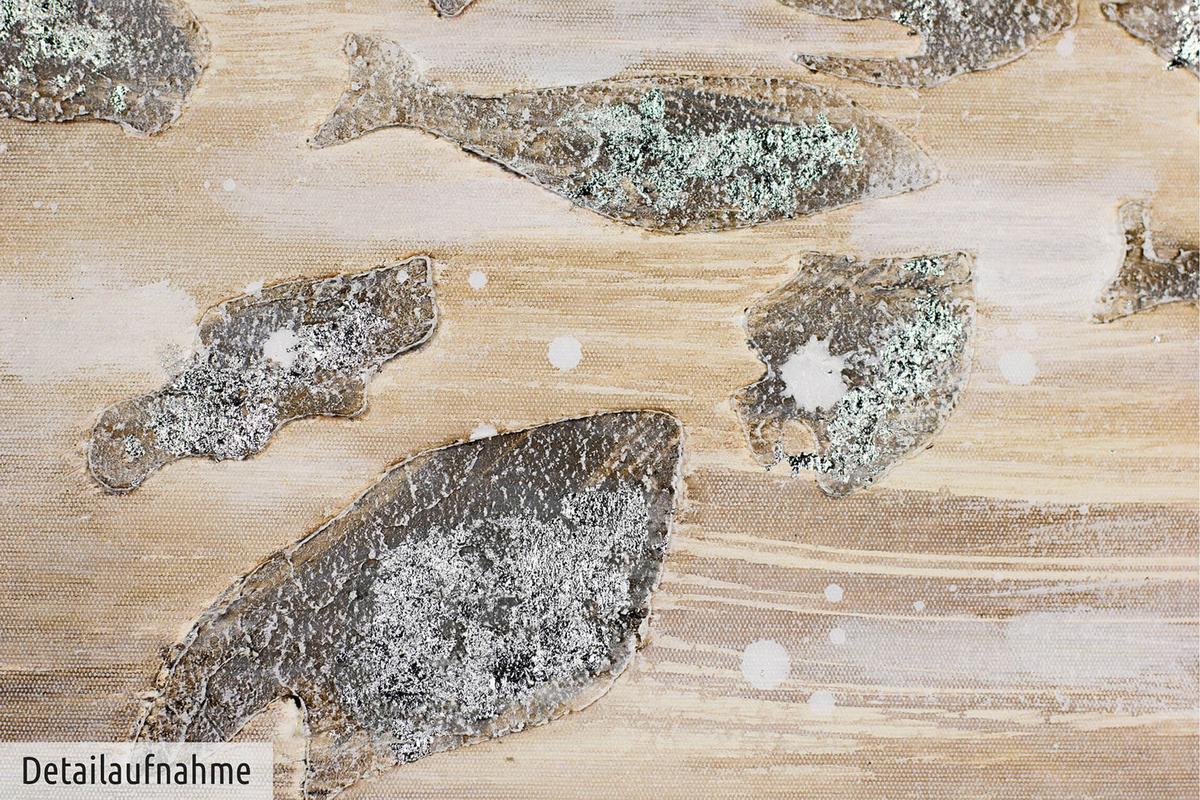 ACRYLBILD HANDGEMALT 100/50 cm - Beige, Holz/Textil (100/50cm) - KUNSTLOFT