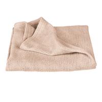 DECKE IN STRICKOPTIK 80 x 80 cm Frosty Almond- Beige - Beige, Textil (80/80cm) - Roba