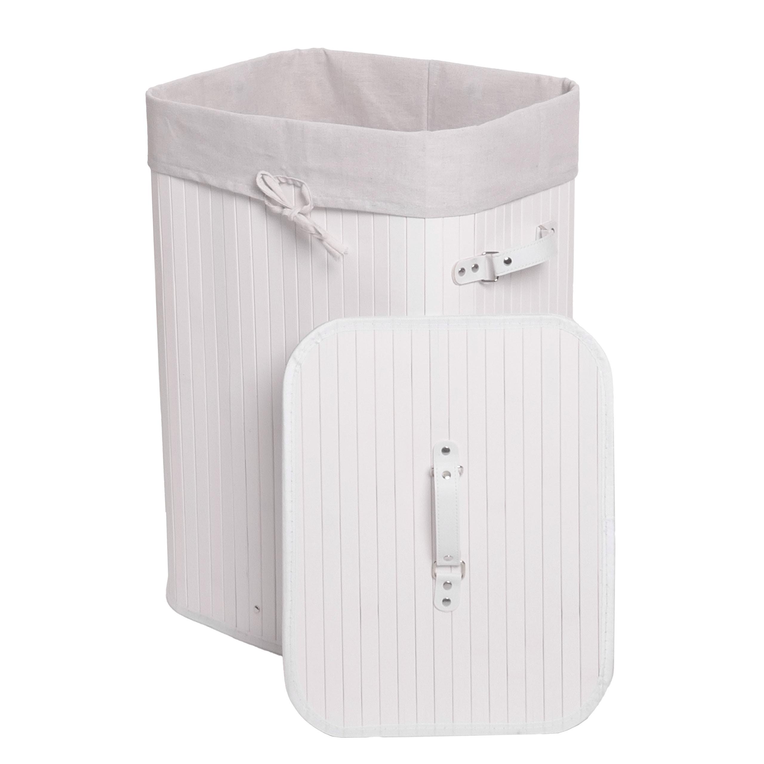 WÄSCHEKORB Weiß, Cremeweiß - Creme/Weiß, Textil (43/61/32cm) - MCW