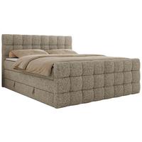 BOXSPRINGBETT ALTIVO KING DUO 200/200 - Dunkelbeige Strukture - H3 - Taupe, Textil (200/200cm) - MKS