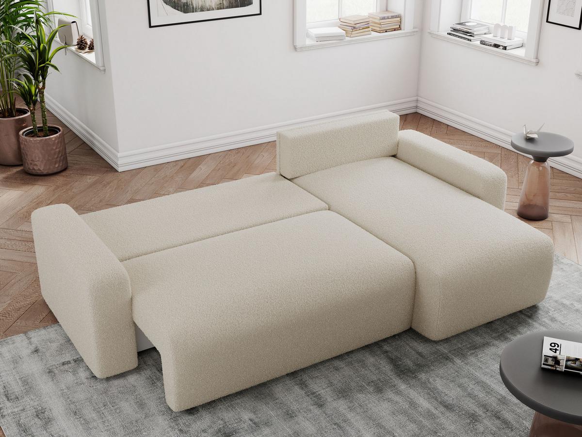 ECKSOFA ARGOS Beige Boucle - Beige/Schwarz, Kunststoff/Textil (245/150cm) - MKS