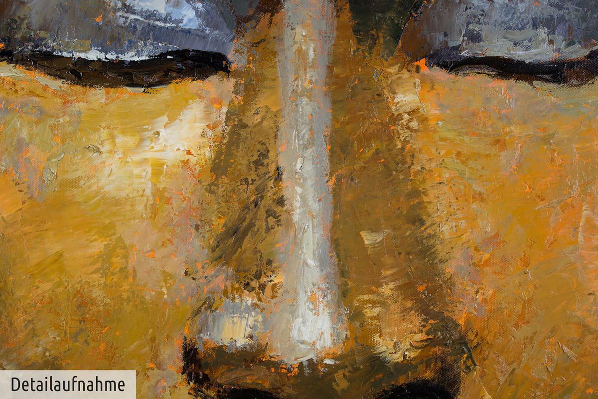 ACRYLBILD HANDGEMALT 75/100 cm - Braun, Holz/Textil (75/100cm) - KUNSTLOFT