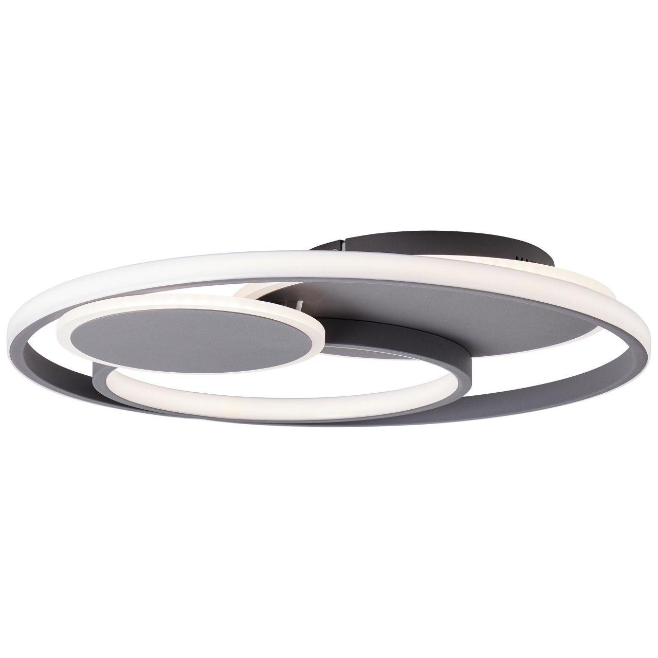 DECKENLEUCHTE Runda G99371/22 - Grau, Metall (50/50/7cm) - Brilliant