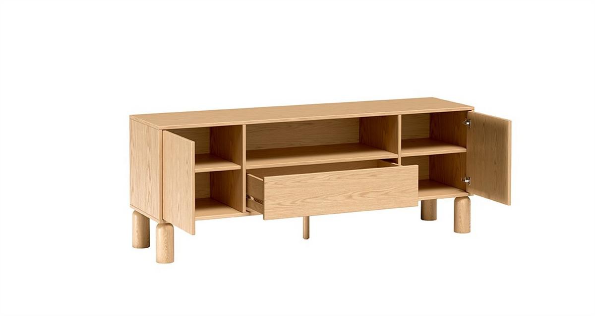 LOWBOARD SABBIA 160/61,2/40,6 cm, Eichefarben - Eichefarben, Holzwerkstoff (160/61.2/40.6cm) - MASSENO