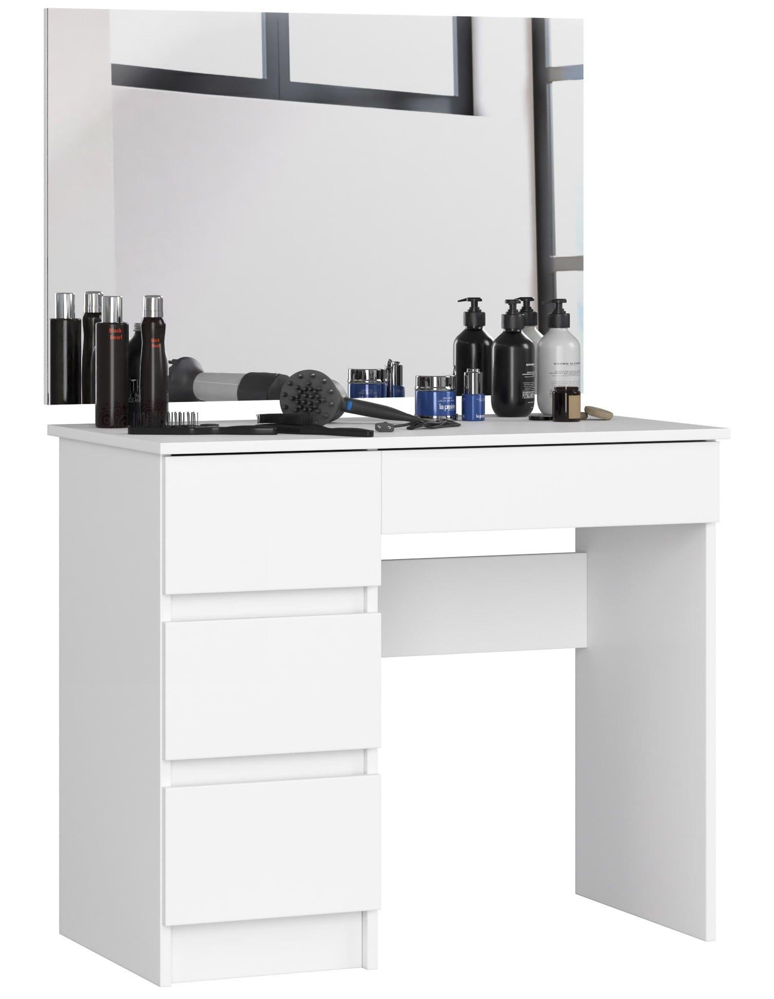 SCHMINKTISCH mit Spiegel - Weiß, Holz (90/142/50cm) - RAUMHIRSCH FURNITURE