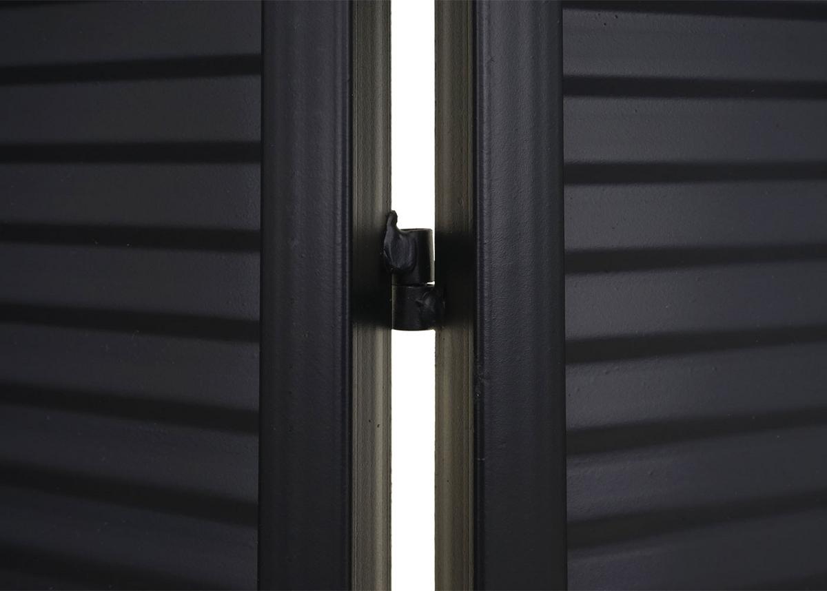 GARTEN-PARAVENT Schwarz - Schwarz, Metall (121/200/2cm) - MCW