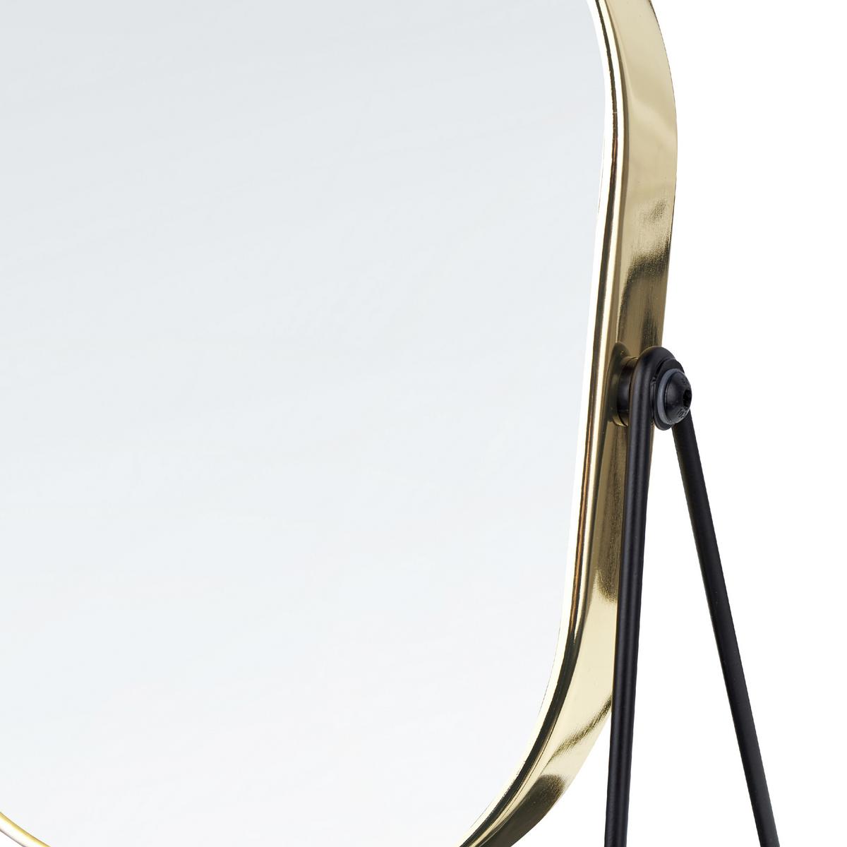 KOSMETIKSPIEGEL 20/22 cm gold Correze - Goldfarben/Schwarz, Metall (15/31/24cm) - Beliani
