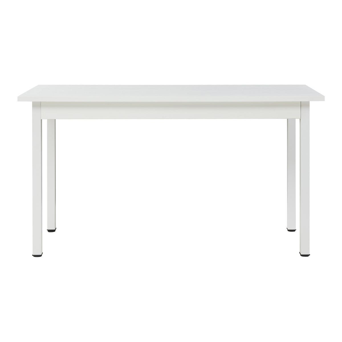 ESSTISCH - Weiß, Holzwerkstoff/Metall (60/140/75cm) - [en.casa]