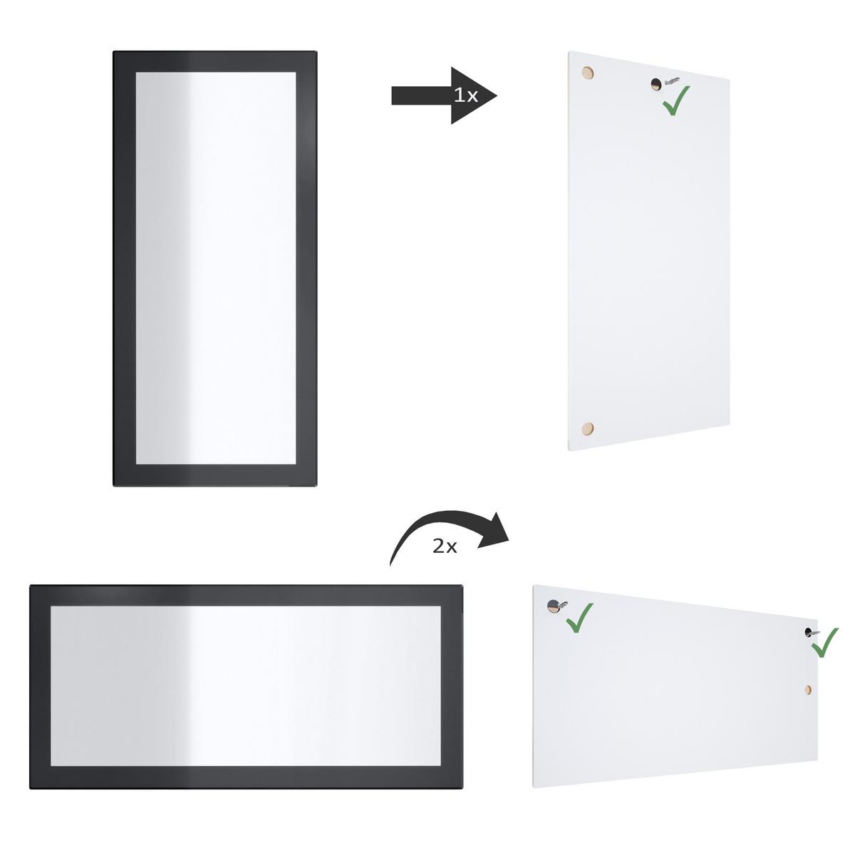 SPIEGEL Lima Avola-Anthrazit - Anthrazit, Holzwerkstoff (110/52/2cm) - Vladon