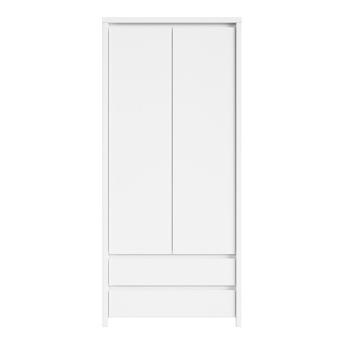 SCHRANK 2 Türen Soren Weiß matt - Weiß, Holzwerkstoff (90/200.5/55.5cm) - Petits-meubles
