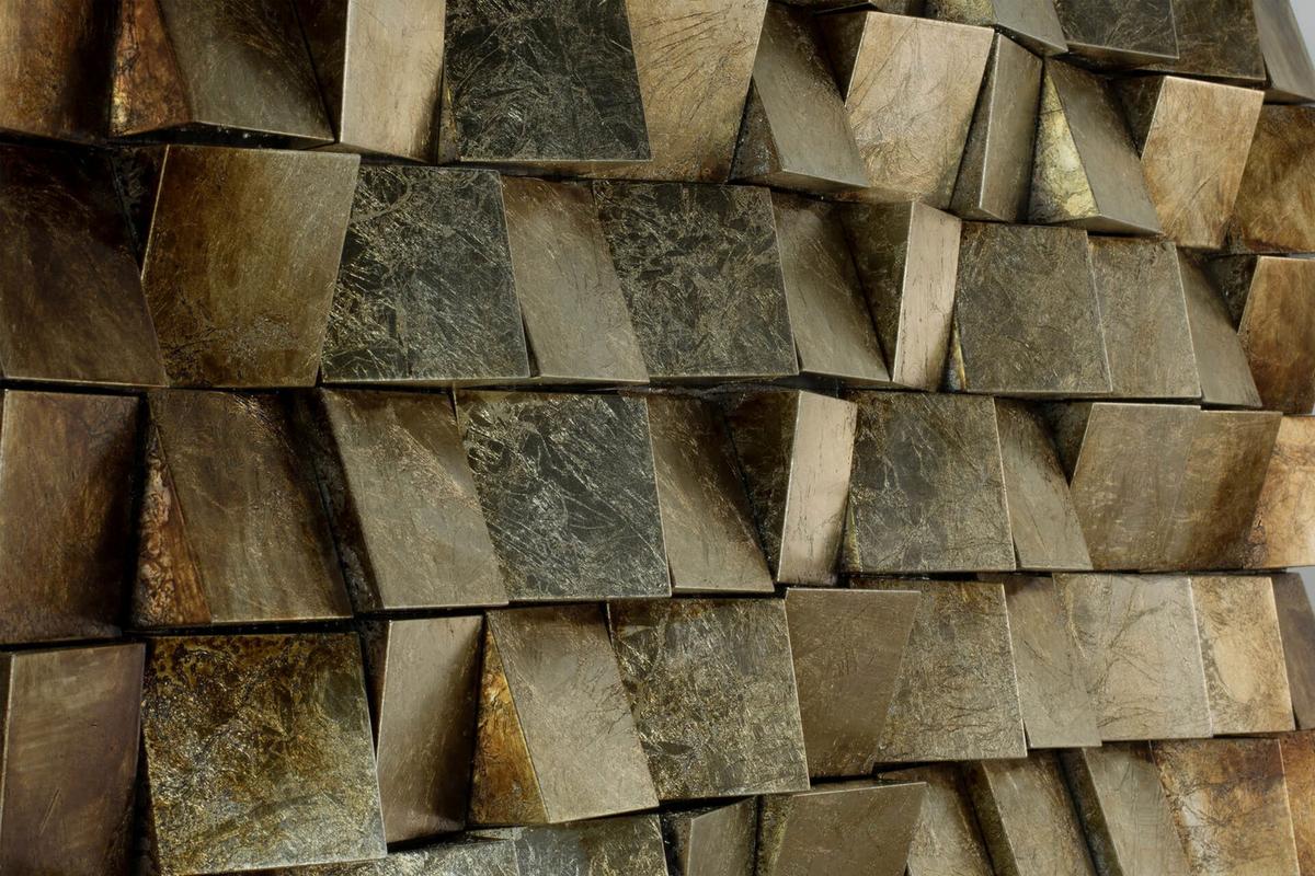 WANDBILD Silber 62/104 cm - Silberfarben/Braun, Holz/Kunststoff (6.8/104cm) - KUNSTLOFT