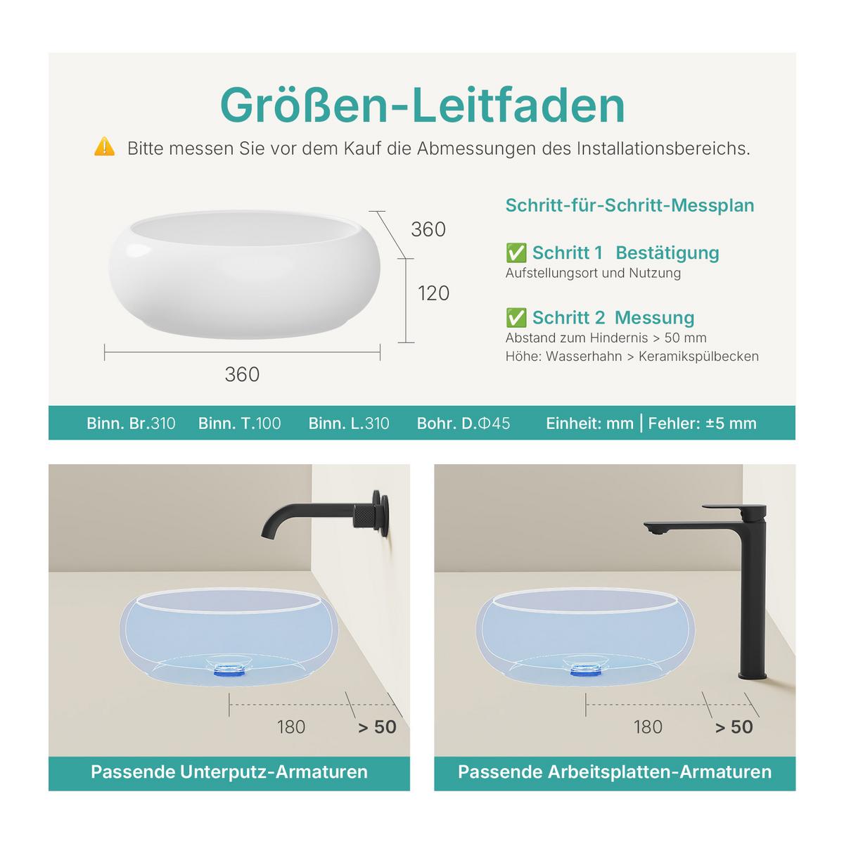 WASCHBECKEN mit pflegeleichter Oberfläche Weiß 60,5/38 cm - Weiß Hochglanz, Keramik (38/15/60.5cm) - EMKE