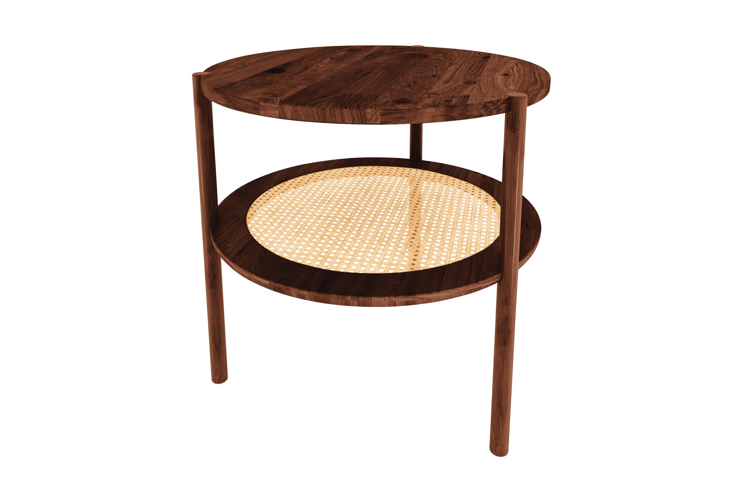 KAFFEETISCH NIEDRIG INA Wildeiche - Dunkelbraun, Holz (70/70/50cm) - byoak