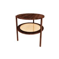 KAFFEETISCH NIEDRIG INA Wildeiche - Dunkelbraun, Holz (70/70/50cm) - byoak