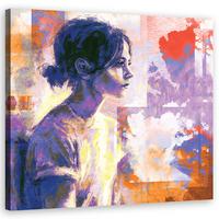 LEINWANDBILD, Menschen - Lila 30x30cm - Lila, Textil (30/30cm) - Feeby