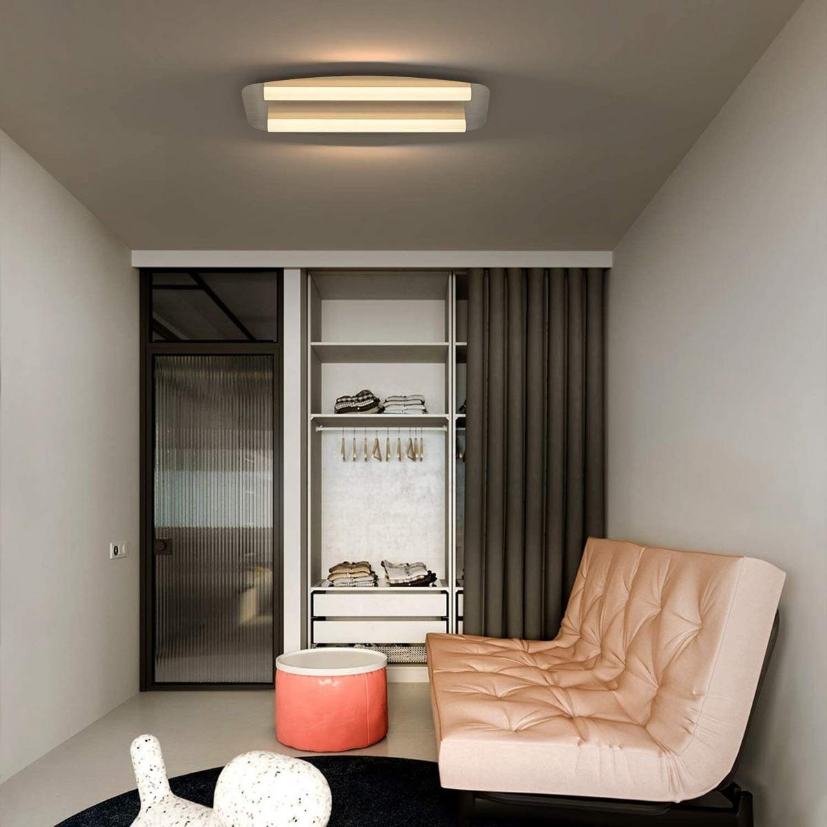 LED-DECKENLEUCHTE Ursula 48/19/6 cm - Grau, Metall (48/19/6cm) - Nettlife