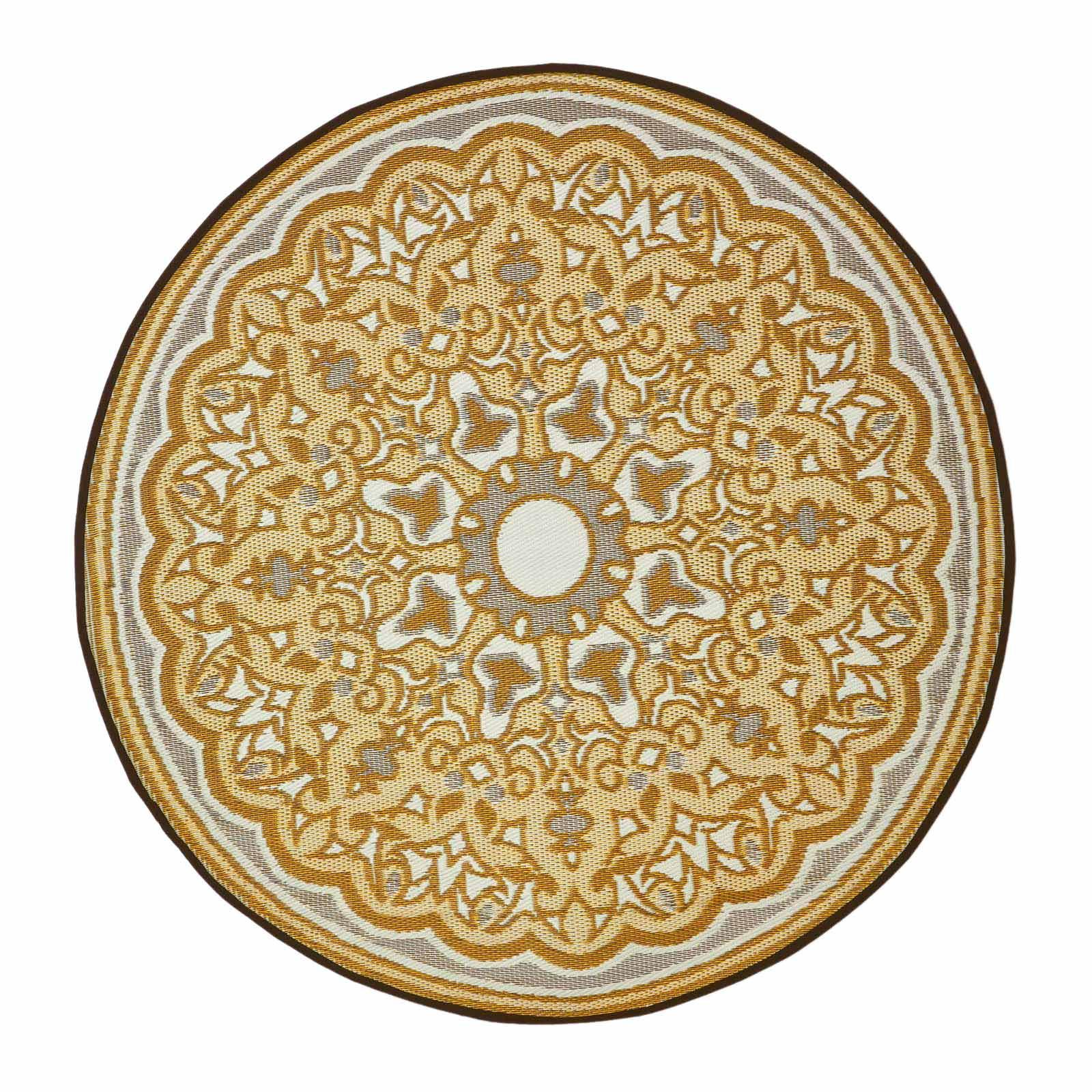 OUTDOORTEPPICH Rae, orientalisch gemustert rund 180 cm - Gelb, Kunststoff (180/180cm) - Homescapes