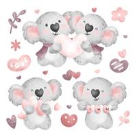 WANDAUFKLEBER 60x84cm - Pastellfarbene Koalas - Multicolor, Kunststoff (60/84/0.1cm) - Wallfluent