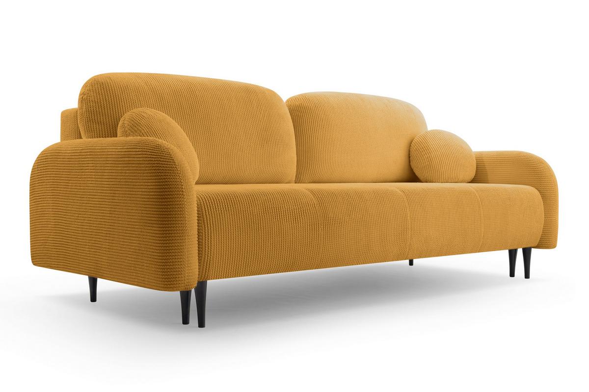BETTSOFA VIVO Kupferfarben Geflochtener Stoff mit Schlaffunktion - Kupferfarben, Holz (230/95/102cm) - MASSENO