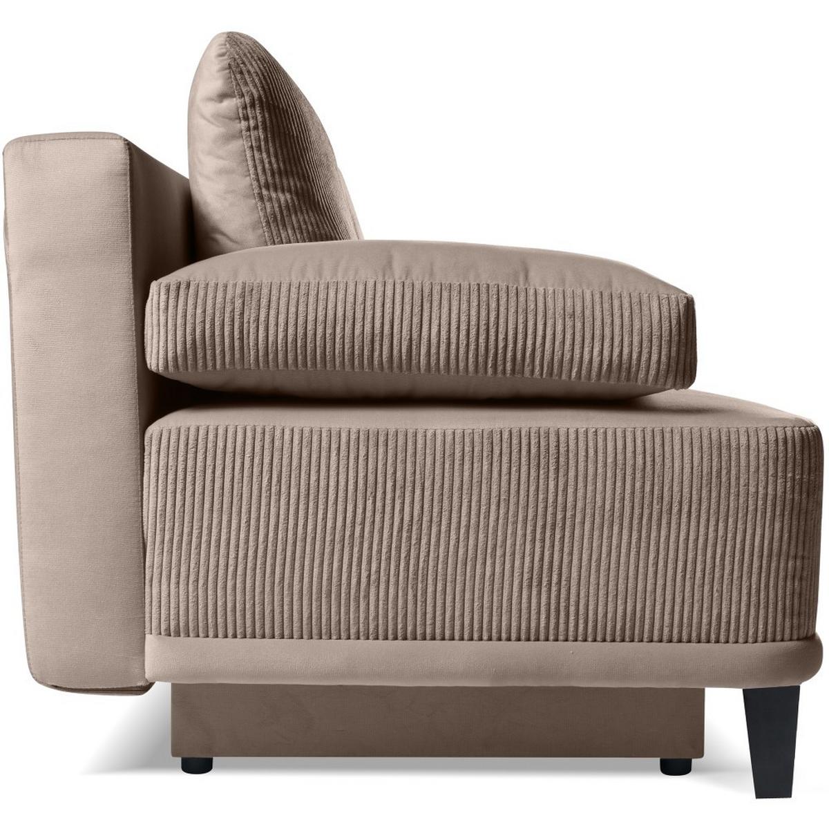 SCHLAFSOFA 3-Sitzer Riso mit Bettkasten, Braun - Schwarz/Braun, Textil (200/91/90cm) - Beautysofa