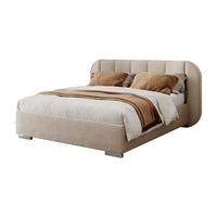 BETT AMARA SILVER 160x200 gepolstert mit Stauraum und Lattenrost, Royal Velvet 180 - Taupe, Textil (160/200cm) - Lookway