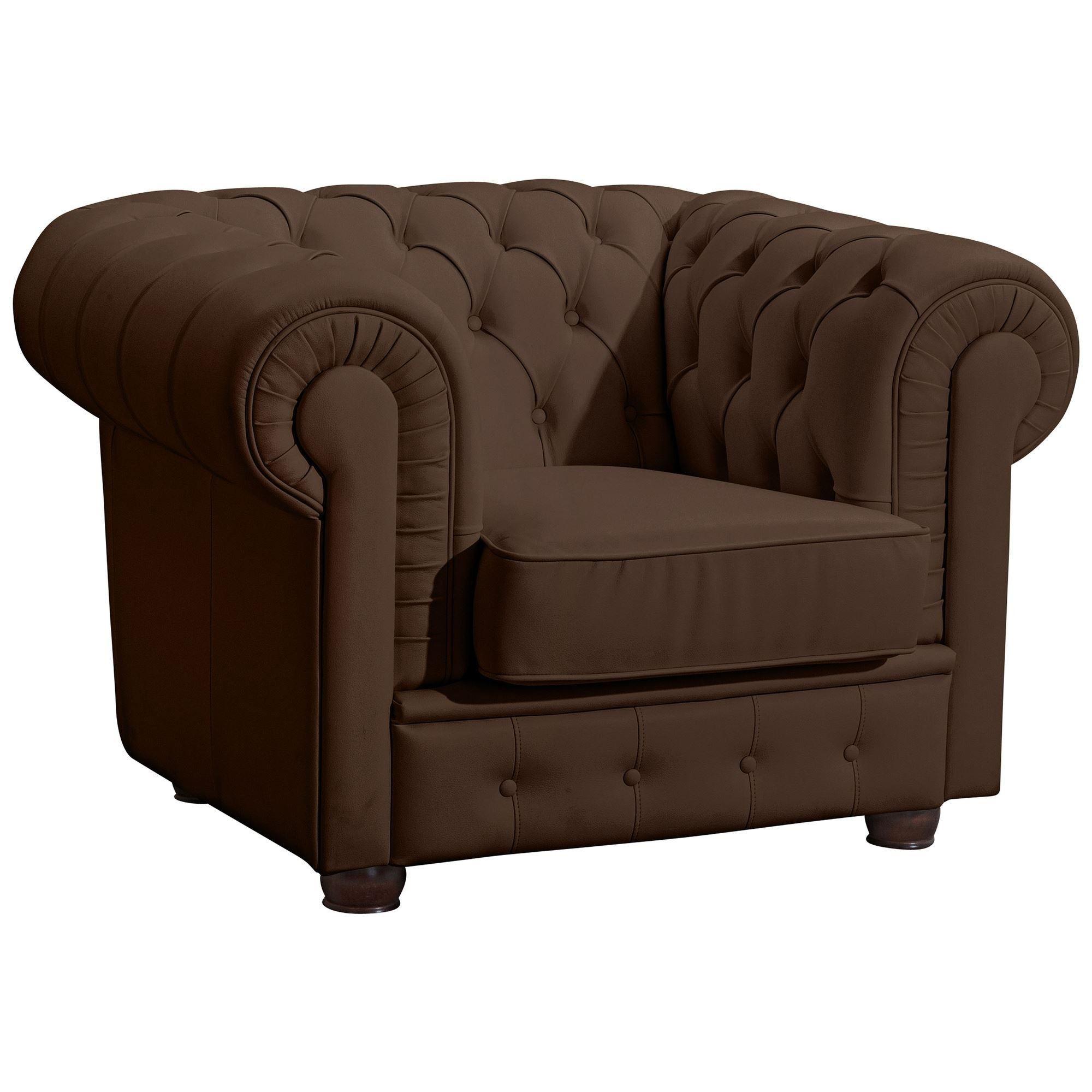 SESSEL Kalea Bezug Kunstleder Buche nussbaum dunkel / braun - Braun, Kunststoff (110/76/98cm) - 58aufmkessel