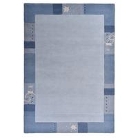 HANDTUFTTEPPICH Royal Ganges 70x140 cm - Hellblau, Textil (70/140cm) - THEKO