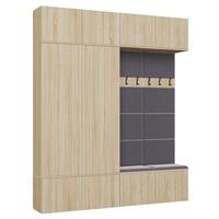 GARDEROBENSCHRANK modern, Schrank Set Kleiderschrank - Schuhschrank Sonoma Eiche 200/238/35 - Sonoma Eiche, Holzwerkstoff (200/238/35cm) - RAUMHIRSCH FURNITURE