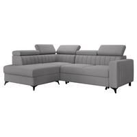 ECKSOFA Milano 2RRLXP, Seite: Links LXP+R+2R - Hellgrau, Holz/Textil (249/195cm) - MIRJAN24
