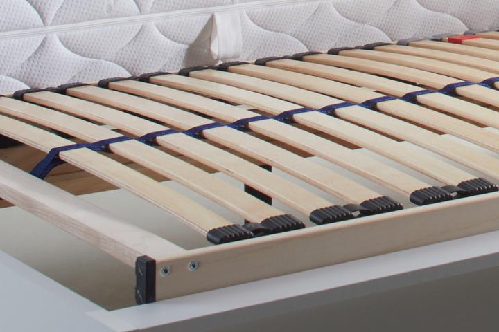 Lattenrost nicht verstellbar Rahmen aus Birkenholz 28 Leisten 14 Duokappen Mittelgurt