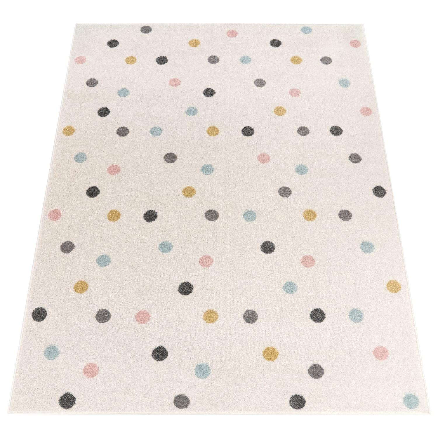 KINDERTEPPICH, mit Punkte-Muster, Mehrfarbig, 80 x 150 cm - Multicolor, Textil (150/80cm) - KADIMA DESIGN
