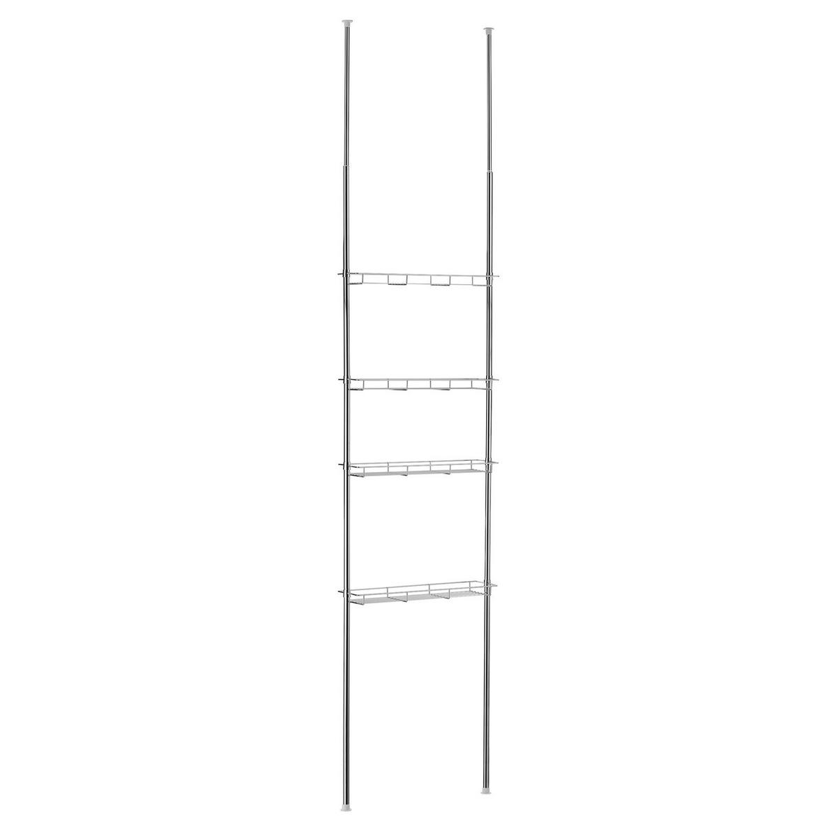DUSCHREGAL PAULA chrom - Chromfarben, Metall (59/250/16cm) - IDIMEX