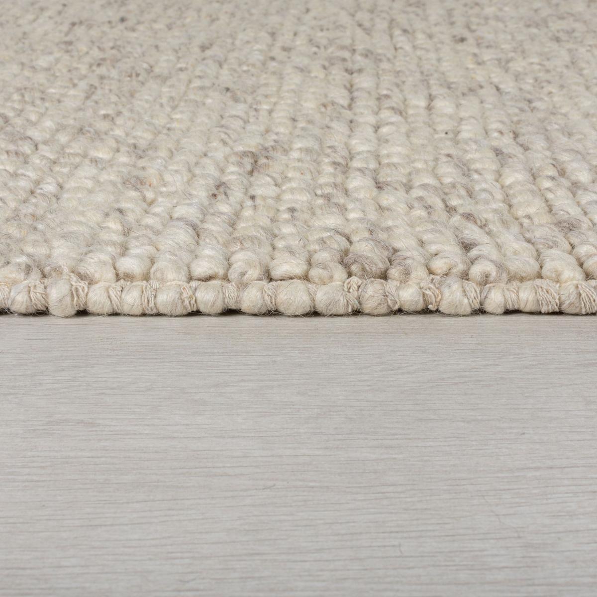 WOLLTEPPICH handgewebt MEDWAY, einfarbig, Beige, 60 x 230 cm - Beige, Textil (230/60cm) - KADIMA DESIGN