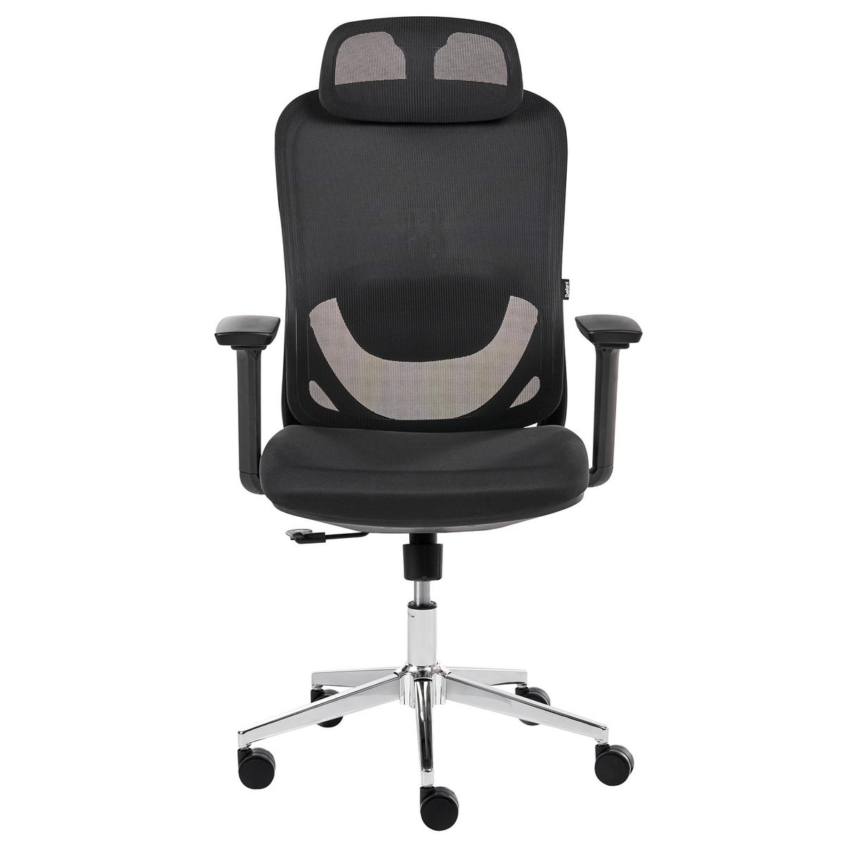 BÜROSTUHL SchwarzErvione - Schwarz, Textil (60/118/60cm) - Beliani
