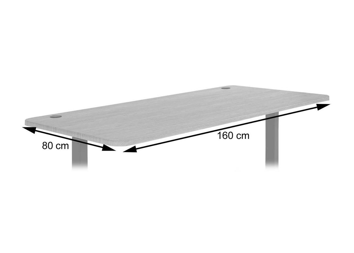 SCHREIBTISCHPLATTE Eiche Dekor - Eichefarben, Holz (80/160/2cm) - MCW