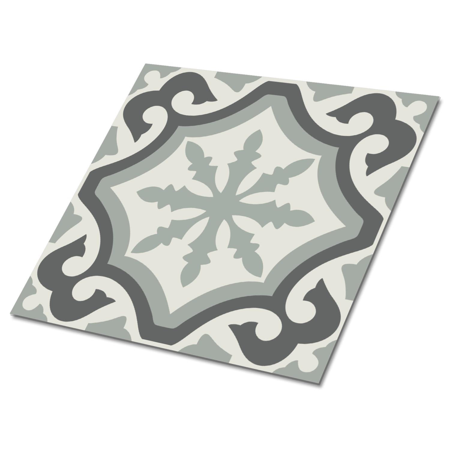 FLIESENAUFKLEBER 9 Stück 30x30 cm selbstklebend Schachfiguren - Grau, Textil (30/1.6/30cm) - TULUP