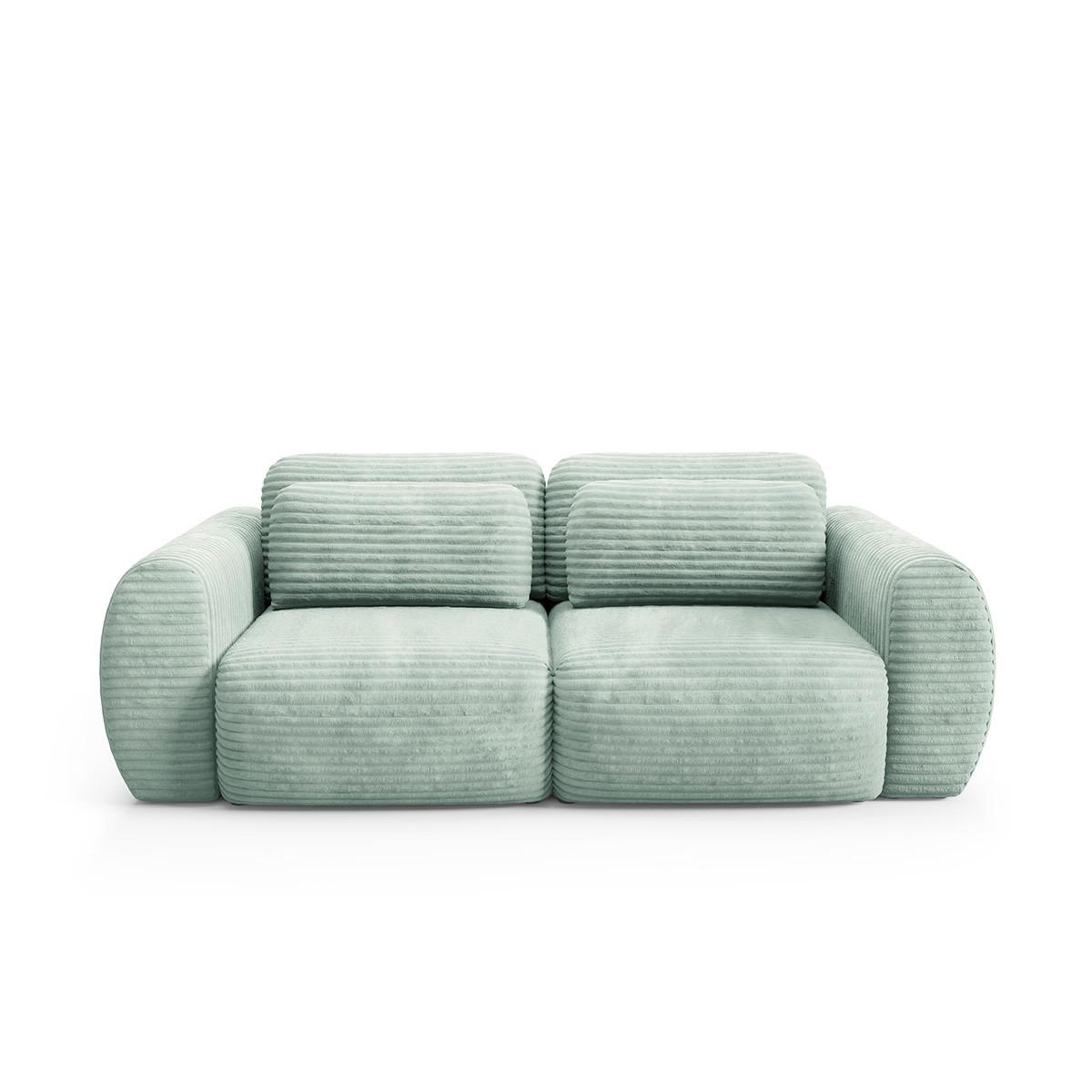 SOFA Camilla 3 Sitzplätze Wassergrün - Grün, Holz (266/95/121cm) - Petits-meubles