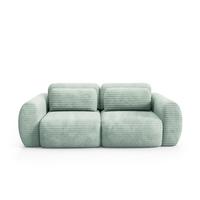 SOFA Camilla 3 Sitzplätze Wassergrün - Grün, Holz (266/95/121cm) - Petits-meubles