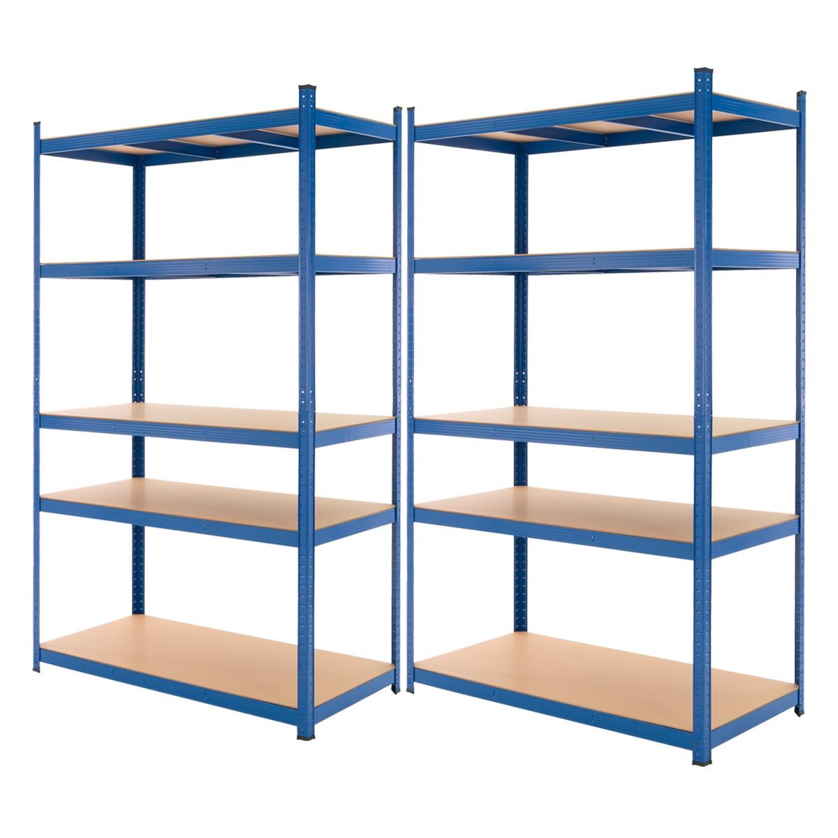 LAGERREGAL 2er Set - Blau, Metall (50/200/100cm) - ECD-Germany